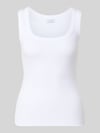 Topshop Top w efekt prążkowania model 'HONEY' Biały
