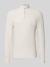 Christian Berg Men Regular fit schipperstrui van puur katoen Offwhite