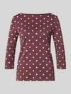 Christian Berg Woman Shirt aus reiner Baumwolle mit 3/4-Arm Aubergine