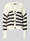 VERO MODA Oversized gebreid jack met v-hals model 'LEA' Wit