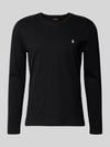 Polo Ralph Lauren Underwear Katoenen shirt met lange mouwen en labelstitching Zwart