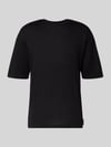 REVIEW Bouclé T-Shirt mit Label-Detail Black