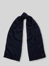 Polo Ralph Lauren sjaal van mix van scheerwol en kasjmier met gestikt logo Marineblauw