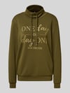 Soyaconcept Sweatshirt mit Stehkragen und Tunnelzug Modell 'BANU' Oliv