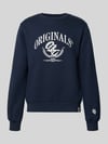 JACK & JONES Sweatshirt mit Label-Print Modell 'FREDERIKSBERG' Marine