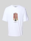 REVIEW T-Shirt mit Label-Print Weiss
