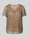 VERO MODA Blouseshirt met transparante mouwen, model 'SMILLA' Middenbruin