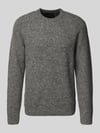 JACK & JONES Premium Loose Fit Strickpullover mit Woll-Anteil Modell 'BLASIMON' Mittelgrau Melange