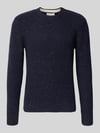Tom Tailor Regular Fit Strickpullover aus Baumwoll-Mix Marine