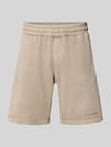 PEGADOR Regular Fit Sweatshorts mit Logo-Stitching Graphit