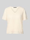 VERO MODA Regular Fit T-Shirt in Heckel-Optik Modell 'MAYA' Offwhite