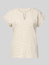FREE/QUENT T-shirt met borstzak model 'Viva' Zand