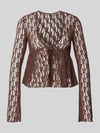 ONLY Shaped Fit Blusentop mit Bindeverschluss Modell 'LAYA' Schoko