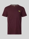 Superdry Regular Fit T-Shirt mit Logo-Stitching Bordeaux