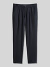 Marc O'Polo Tapered Leinenhose mit Gürtelschlaufen Modell 'OSBY JOGGER' Dunkelblau