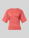 Jake*s Casual T-Shirt mit 1/2-Arm und Raffungen Koralle