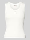 Tommy Jeans Slim Fit Tank Top aus Baumwoll-Mix Offwhite