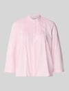 Christian Berg Woman Regular Fit Bluse mit Drapierungen und 3/4-Arm Hellrosa