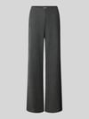 Christian Berg Woman Hose mit Strukturmuster und elastischem Bund Dunkelgrau