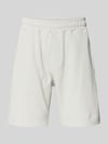 PEGADOR Sweatshorts mit Logo-Stitching und elastischem Bund Hellgrau