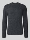 Casual Friday Regular Fit Strickpullover aus Woll-Mix Modell 'ANTE' Black