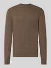 Jake*s Studio Men Regular Fit Pullover aus Viskose-Mix Modell 'MATTI' Mittelbraun