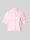 ONLY Loose Fit Bluse mit Lochstickerei Modell 'VALAIS' Rosa