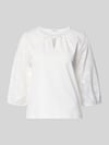 Tom Tailor Regular Fit Blusentop aus Baumwoll-Mix Offwhite