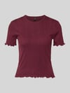 ONLY Slim Fit T-Shirt aus Baumwoll-Mix Modell 'TENNA' Bordeaux