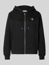PIECES Relaxed Fit Sweatjacke aus Baumwoll-Mix Modell 'CHILLI' Black