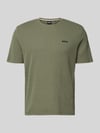 BOSS Regular Fit T-Shirt aus Baumwoll-Mix Modell 'WAFFLE' Oliv