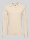 Casual Friday Regular Fit longsleeve van lyocellmix model 'Bells' Zand gemêleerd