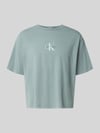 Calvin Klein Jeans relaxed fit T-shirt van puur katoen Lindegroen