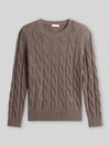 Tommy Hilfiger Regular Fit Pullover aus reiner Wolle Hellbraun