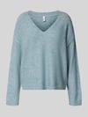 ONLY Regular Fit Strickpullover mit Paillettenbesatz Modell 'ARIZONA' Hellblau