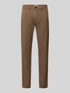 Selected Slim Fit Chino aus Baumwoll-Mix Modell 'GABARDINE' Dunkelbraun