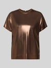 MOS MOSH T-shirt in leerlook, model 'Nicola' Donkerbruin
