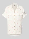 VERO MODA comfort fit blouse van pure viscose model 'BUMPY' Wit