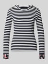 Marc Cain Slim Fit Longsleeve aus Baumwoll-Mix Marine