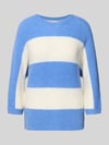 Fynch-Hatton Strickpullover mit Rundhalsausschnitt Royal