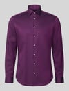 Christian Berg Men Regular Fit Business-Hemd mit Kentkragen Violett