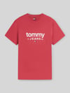 Tommy Jeans relaxed fit T-shirt van puur katoen met labelopschrift Rood