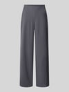 Jake*s Collection Stoffen broek van viscosemix met elastische band Donkergrijs