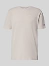 Champion T-Shirt mit Strukturmuster und Label-Stitchings Beige