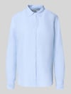 0039 Italy Overhemdblouse van linnen met Kentkraag model 'MIRA' Bleu
