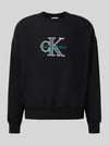 Calvin Klein Jeans Oversized Fit Sweatshirt mit Logo-Stitching Modell 'Premium' Black