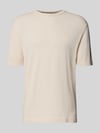 Cruna T-Shirt mit geripptem Rundhalsausschnitt Offwhite