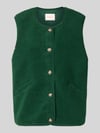 ONLY regular fit bodywarmer in teddystof model 'BABY' Donkergroen