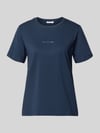 Marc O'Polo DENIM T-shirt z detalem z logo Granatowy