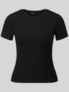 ONLY Slim fit t-shirt van katoenmix model 'RILEY' Zwart